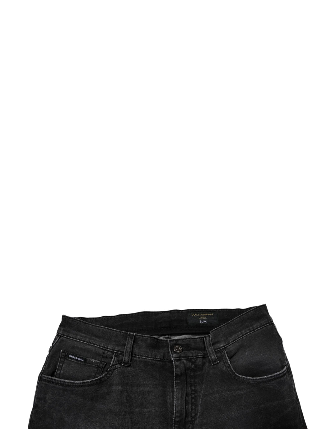 Dolce &amp; Gabbana Black Cotton Stretch Skinny Men Denim Jeans