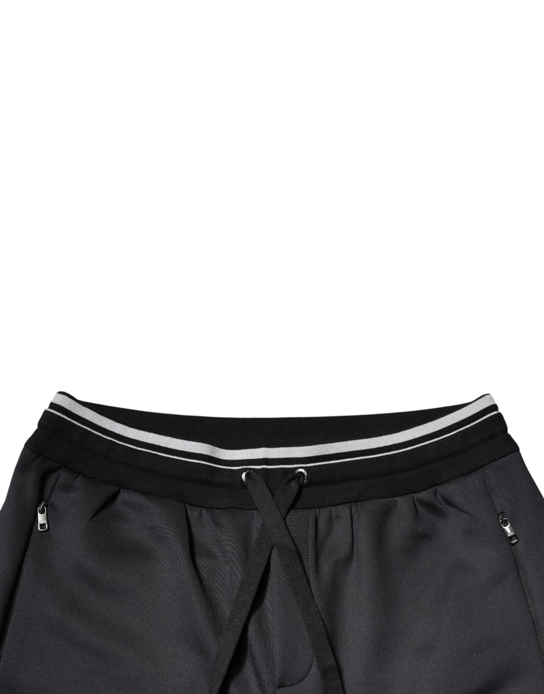 Pantalon de jogging en polyester noir avec logo Dolce &amp;amp; Gabbana