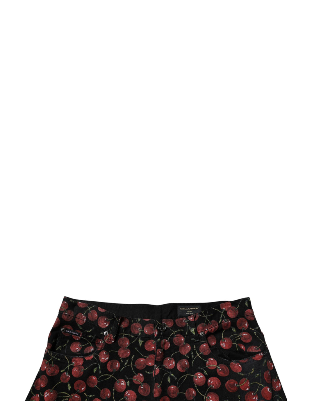 Dolce &amp; Gabbana Black Cherry Cotton Straight Men Denim Jeans