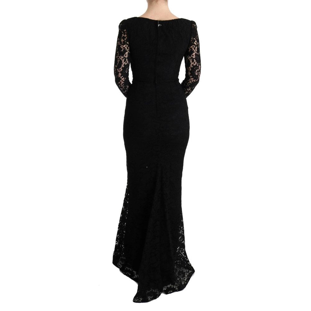 Dolce &amp; Gabbana Black Cotton Cocktail Dress