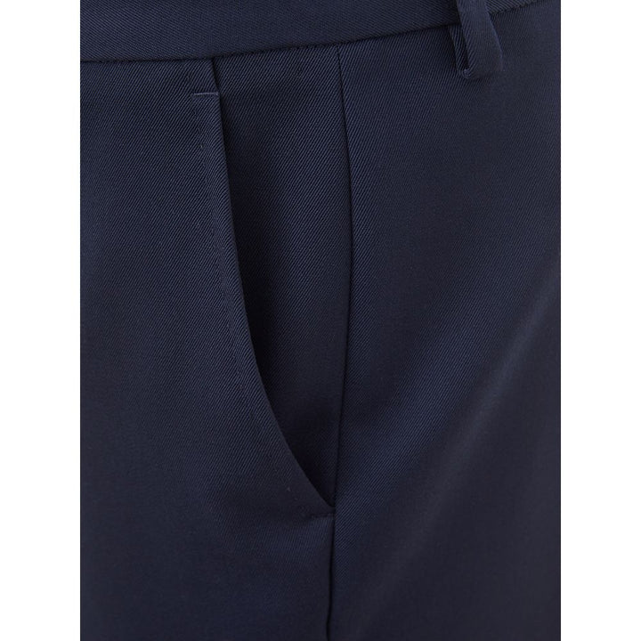 Pantalón Lardini Elegante de Lana Azul para Mujer