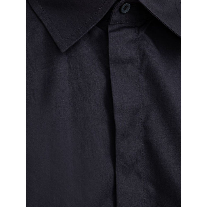 Dolce &amp; Gabbana Navy Blue Cotton Dress Shirt