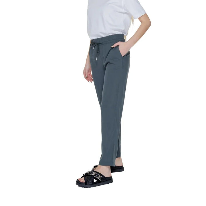 Street One Green Viscose Casual Pants