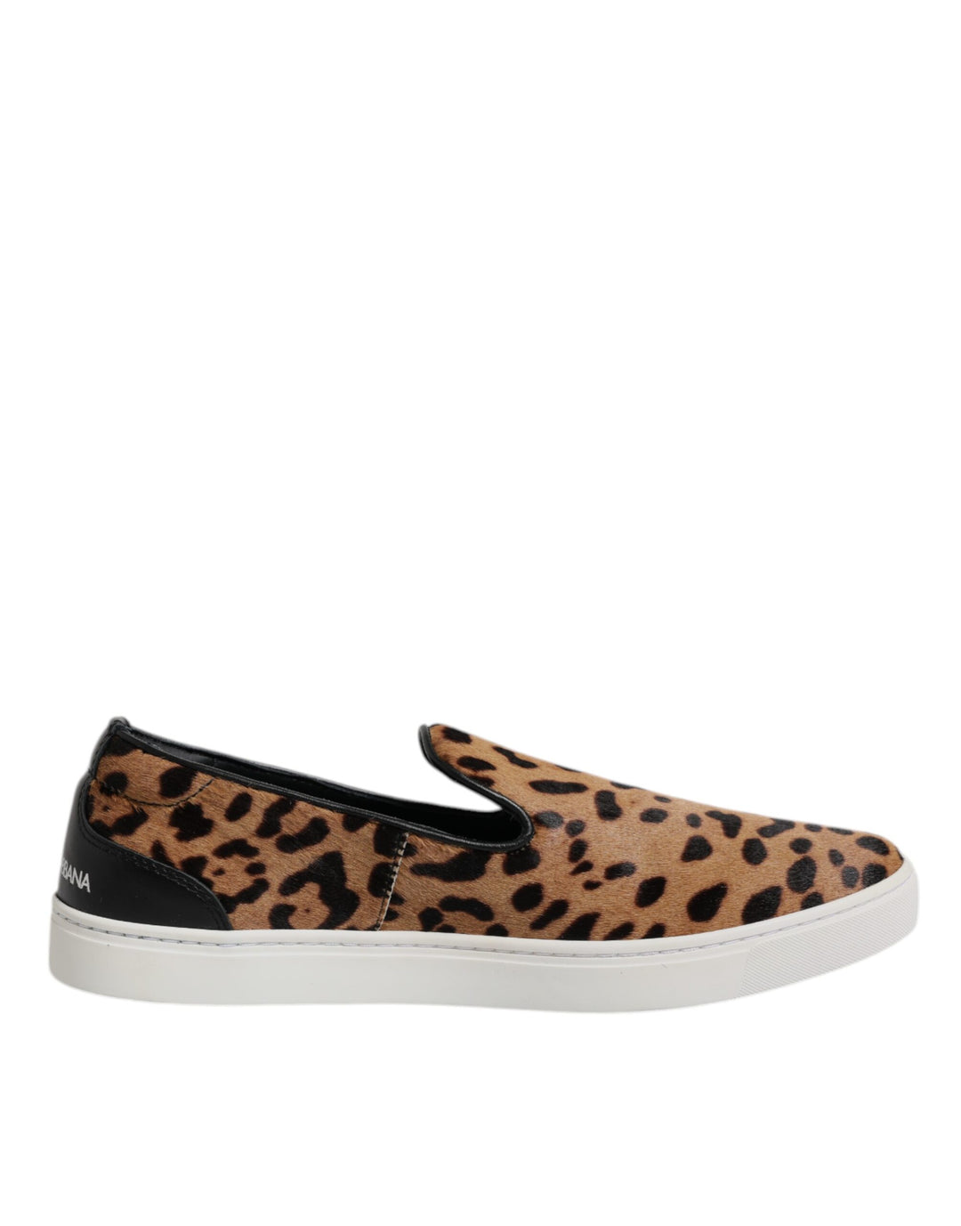 Baskets léopard en cuir de veau marron Dolce &amp;amp; Gabbana