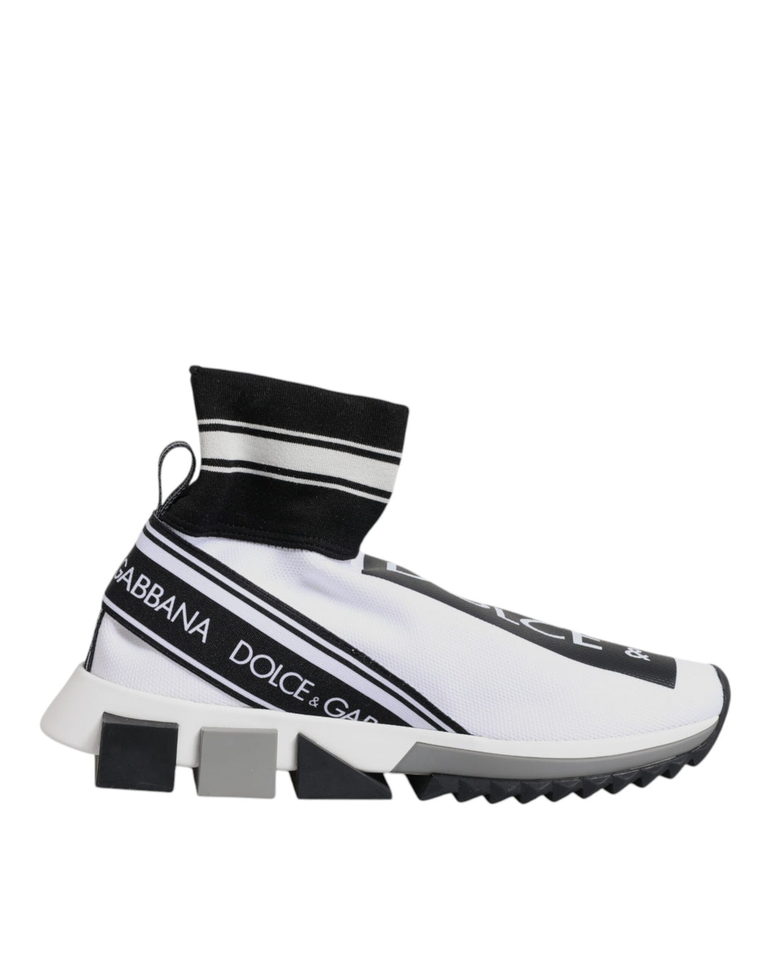 Baskets chaussettes Dolce &amp;amp; Gabbana Sorrento blanches et noires
