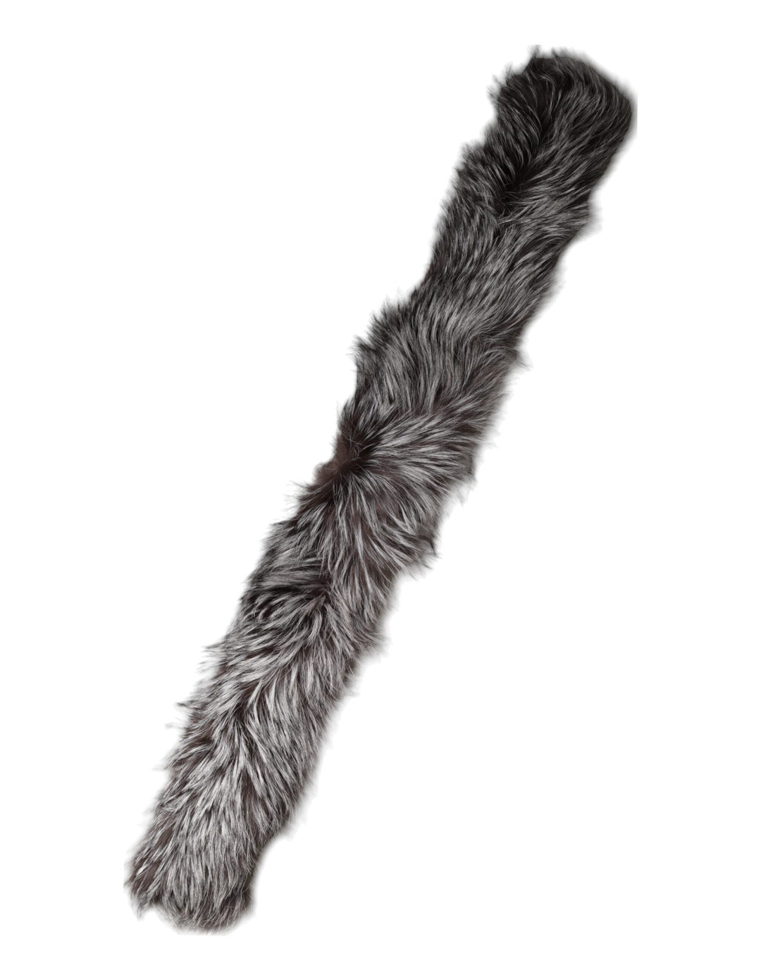 Dolce &amp; Gabbana Gray Fox Fur Neck Wrap Warmer Winter Scarf