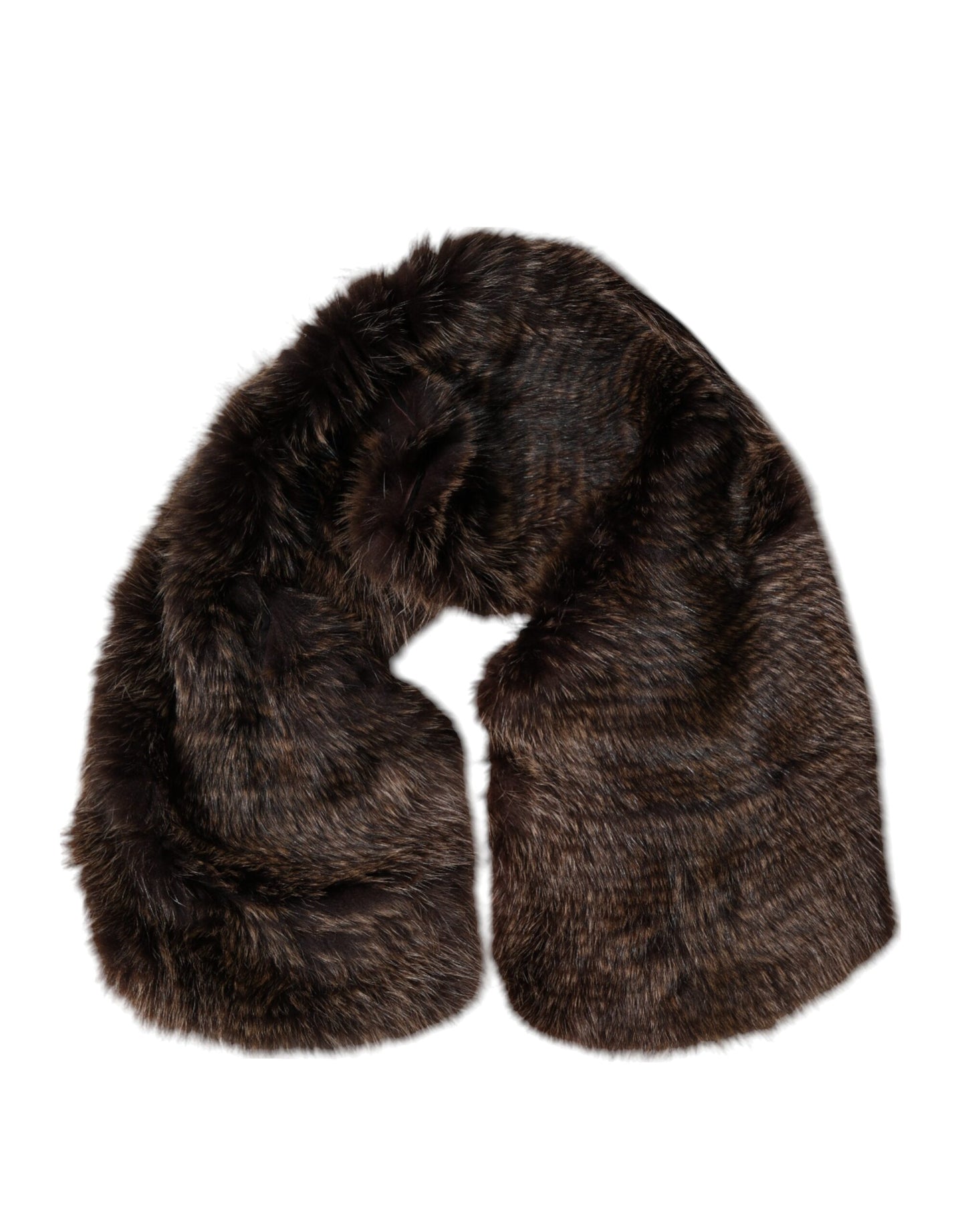 Écharpe d'hiver en fourrure de raton laveur marron Dolce &amp; Gabbana