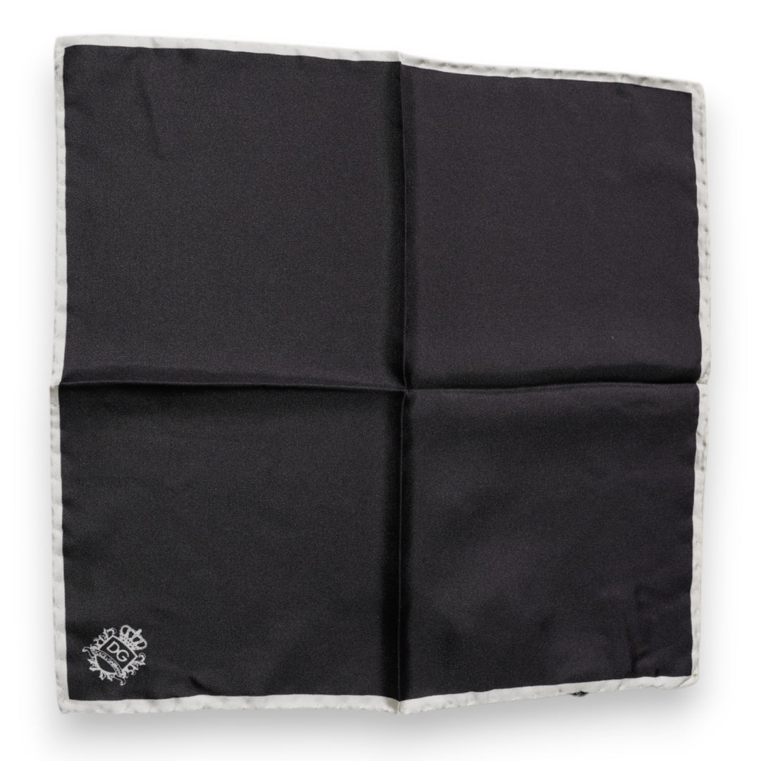 Foulard carré Dolce &amp;amp; Gabbana à logo couronne noire