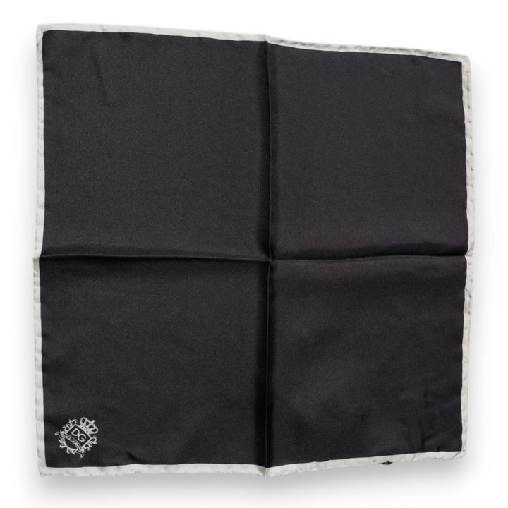 Foulard carré Dolce &amp;amp; Gabbana à logo couronne noire