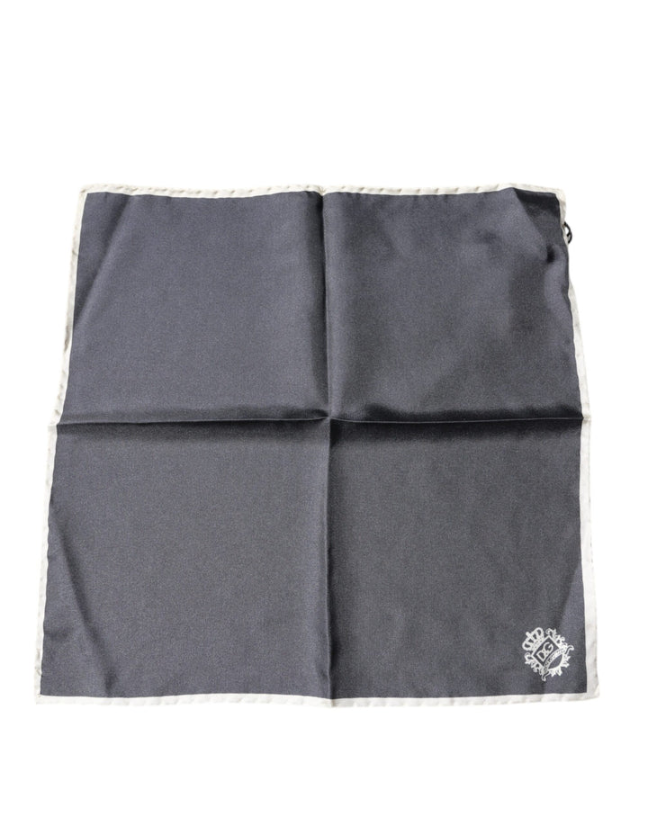 Foulard carré Dolce &amp;amp; Gabbana à logo couronne grise