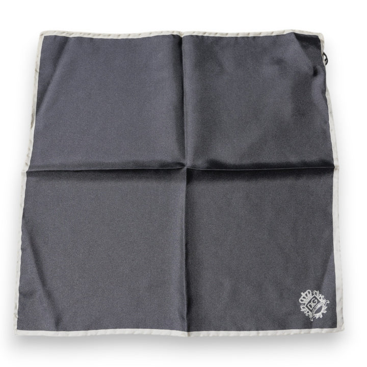 Foulard carré Dolce &amp;amp; Gabbana à logo couronne grise