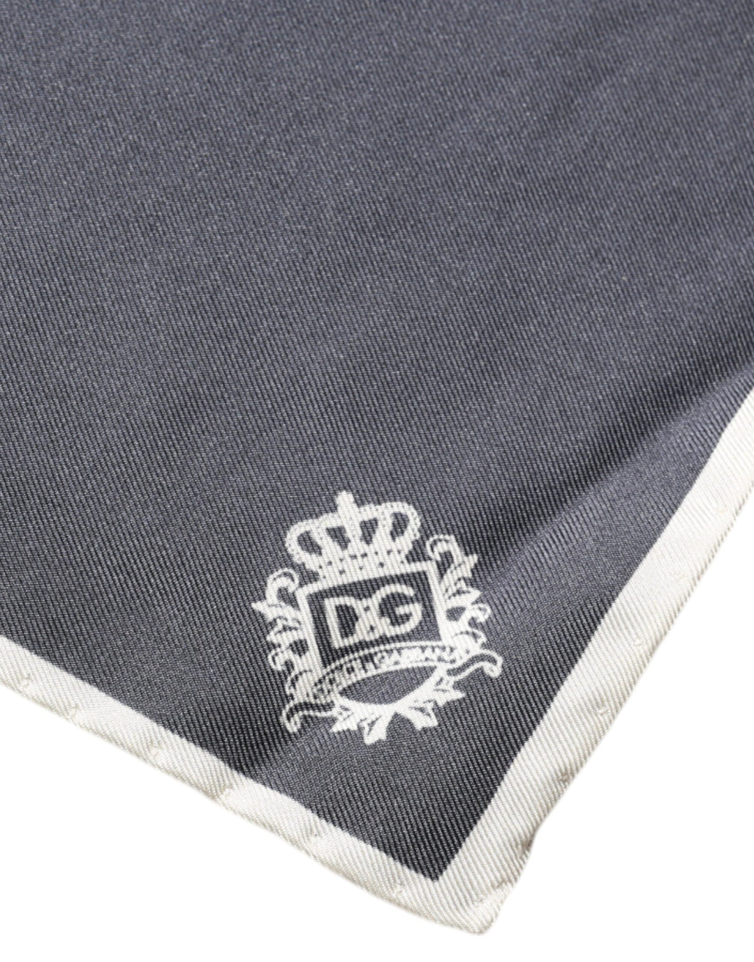 Foulard carré Dolce &amp;amp; Gabbana à logo couronne grise