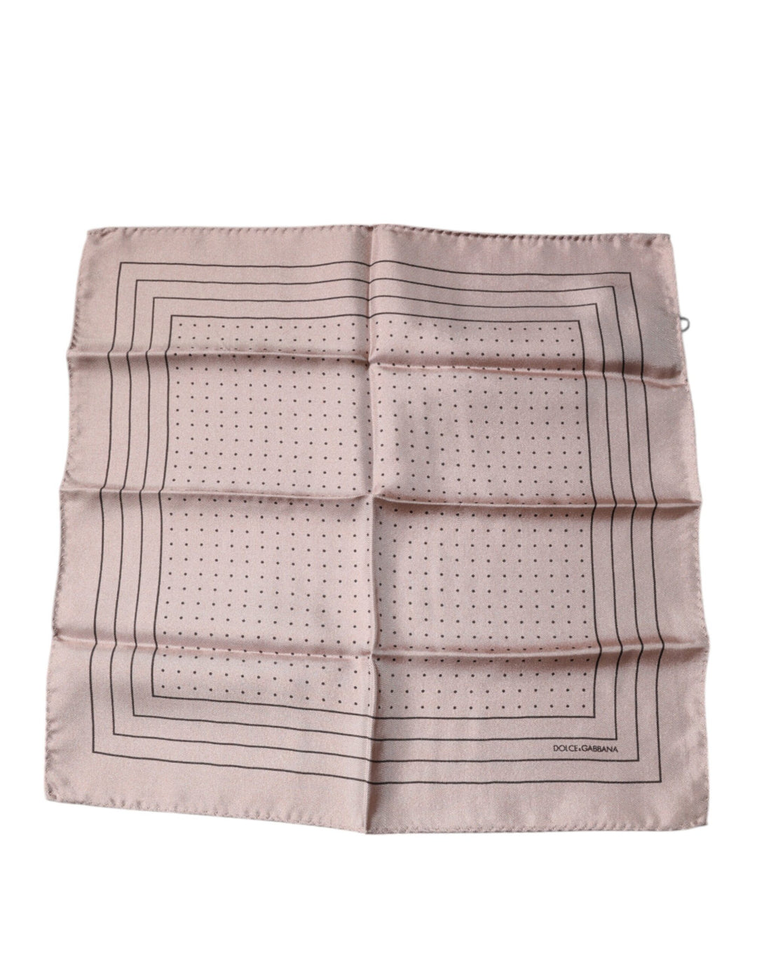 Foulard carré à pois roses Dolce &amp;amp; Gabbana