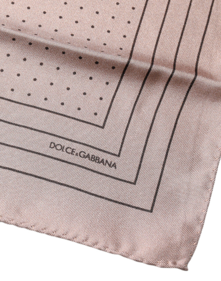 Foulard carré à pois roses Dolce &amp;amp; Gabbana