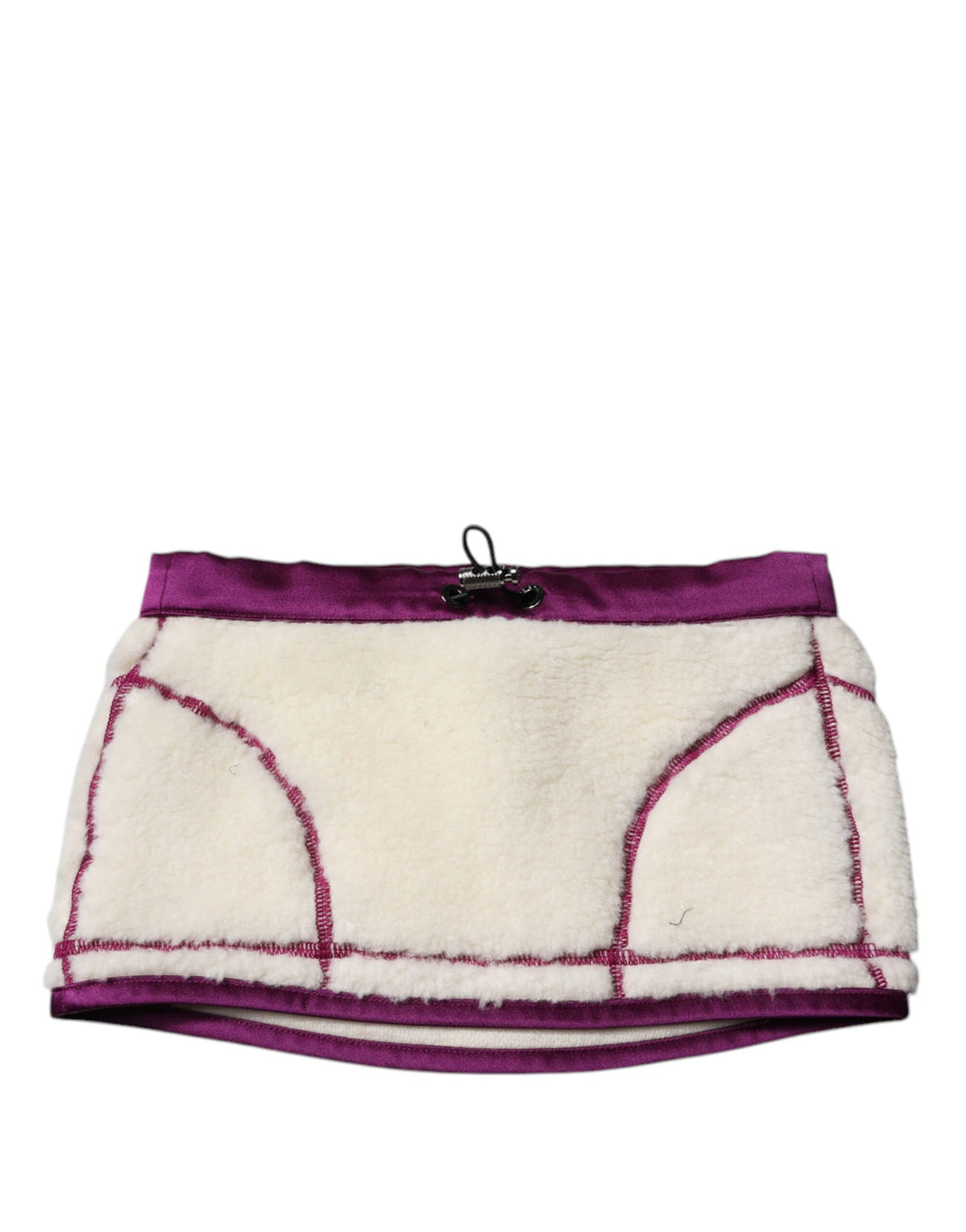Écharpe cache-cou en polaire cachemire blanc et violet Dolce &amp;amp; Gabbana