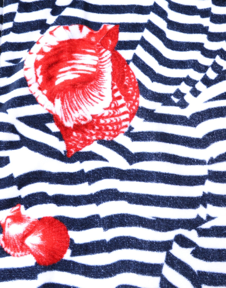 Dolce &amp; Gabbana Multicolor Stripes Seashells Beach Towel