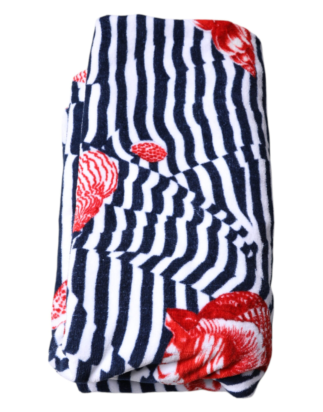 Dolce &amp; Gabbana Multicolor Stripes Seashells Beach Towel