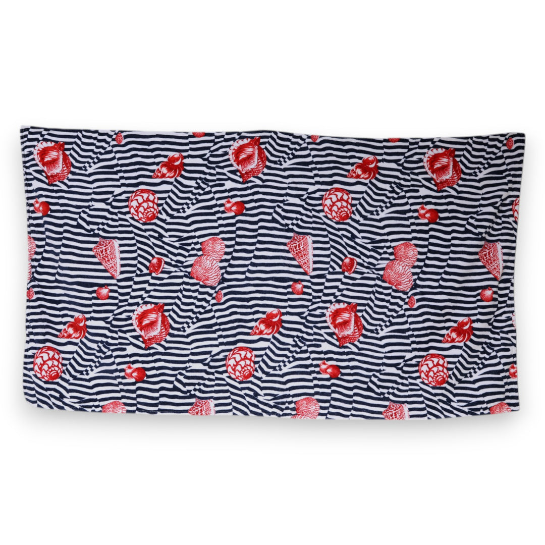 Dolce &amp; Gabbana Multicolor Stripes Seashells Beach Towel