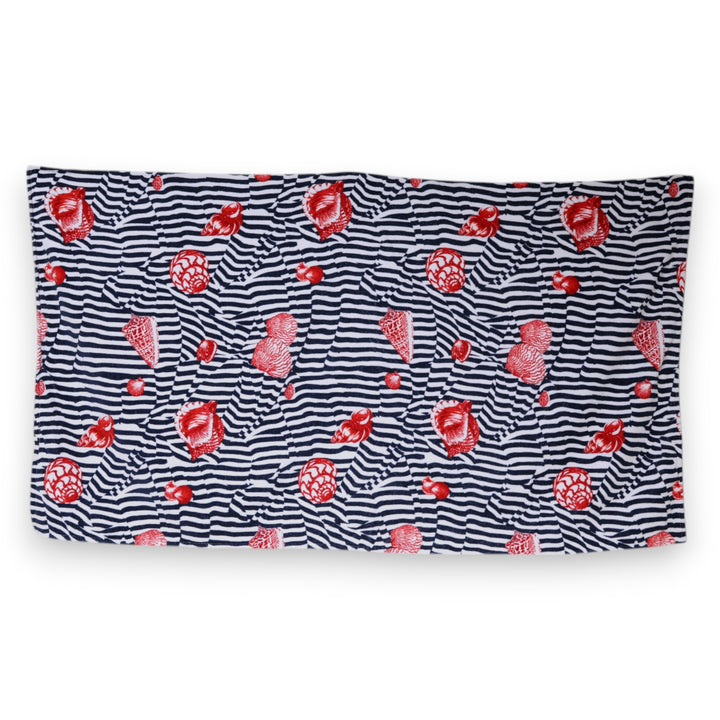 Dolce &amp; Gabbana Multicolor Stripes Seashells Beach Towel