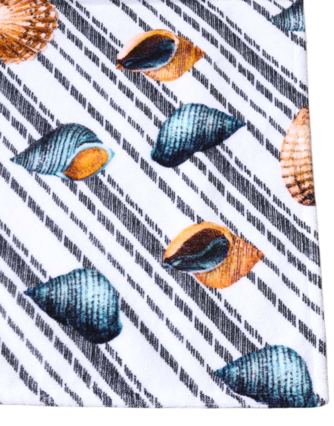 Dolce &amp; Gabbana Multicolor Stripes Seashells Beach Towel