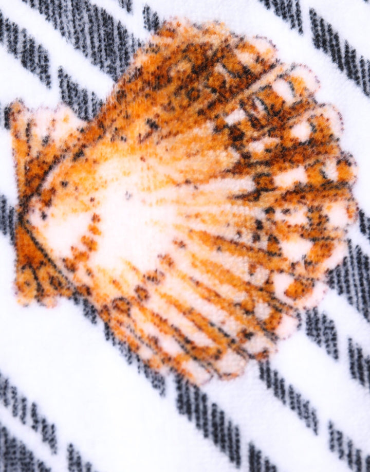 Dolce &amp; Gabbana Multicolor Stripes Seashells Beach Towel