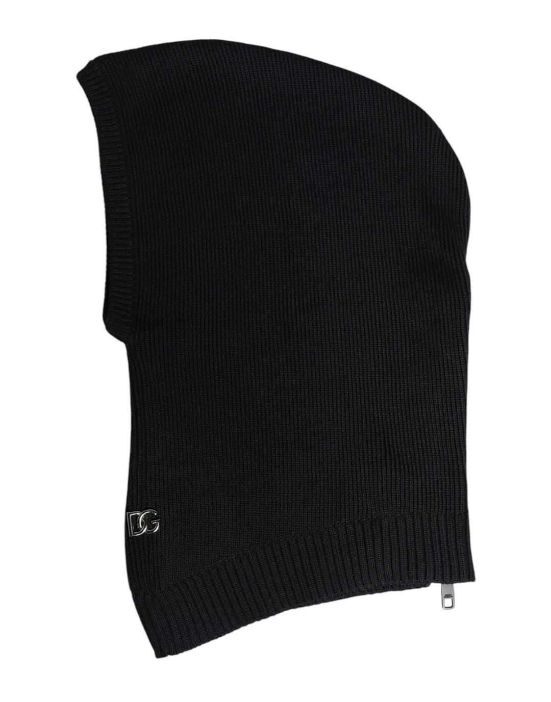 Dolce &amp; Gabbana Black Wool Whole Head Wrap Balaclava Hat