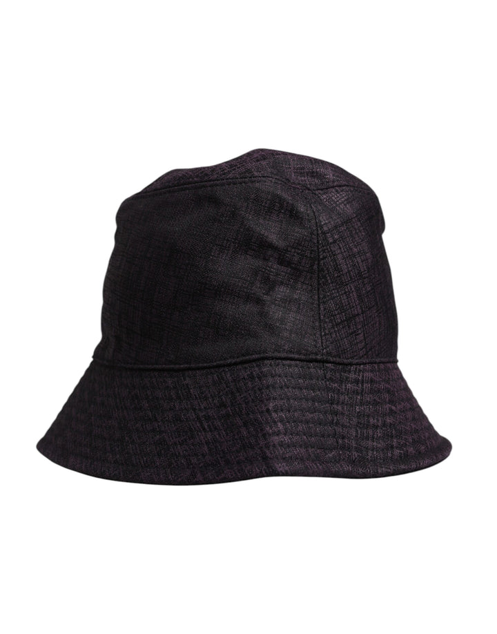 Dolce &amp; Gabbana Black Wide Brim Nylon Bucket Hat