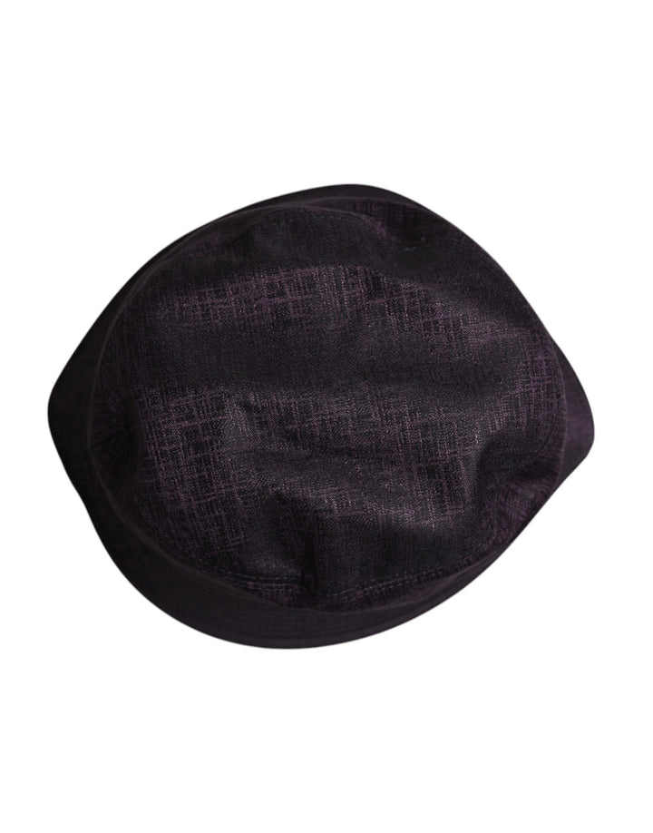 Dolce &amp; Gabbana Black Wide Brim Nylon Bucket Hat