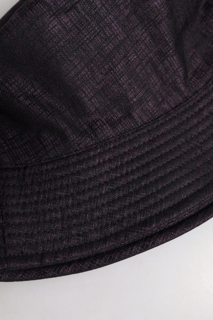 Dolce &amp; Gabbana Black Wide Brim Nylon Bucket Hat