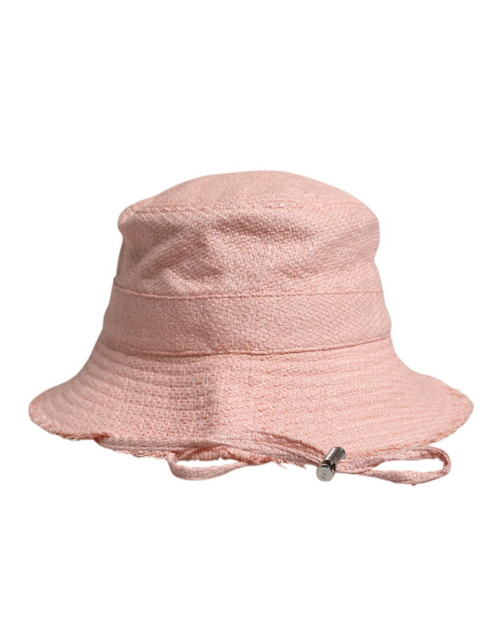 Dolce &amp; Gabbana Pink Cotton Wide Brim Bucket Hat