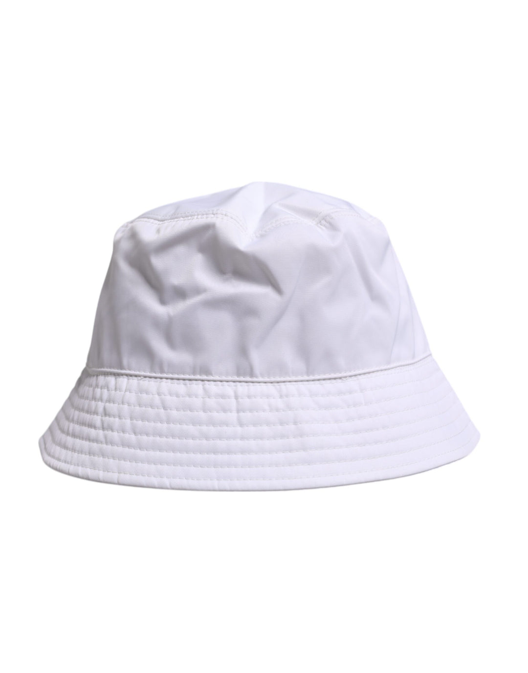 Dolce &amp; Gabbana White Cotton Wide Brim Bucket Hat