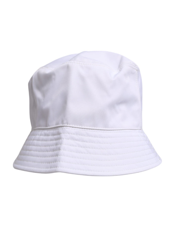 Dolce &amp; Gabbana White Cotton Wide Brim Bucket Hat