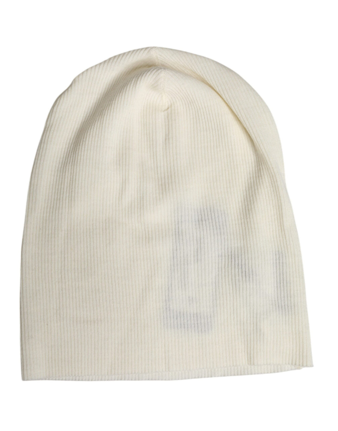 Bonnet tricoté en laine mélangée beige Dolce &amp;amp; Gabbana