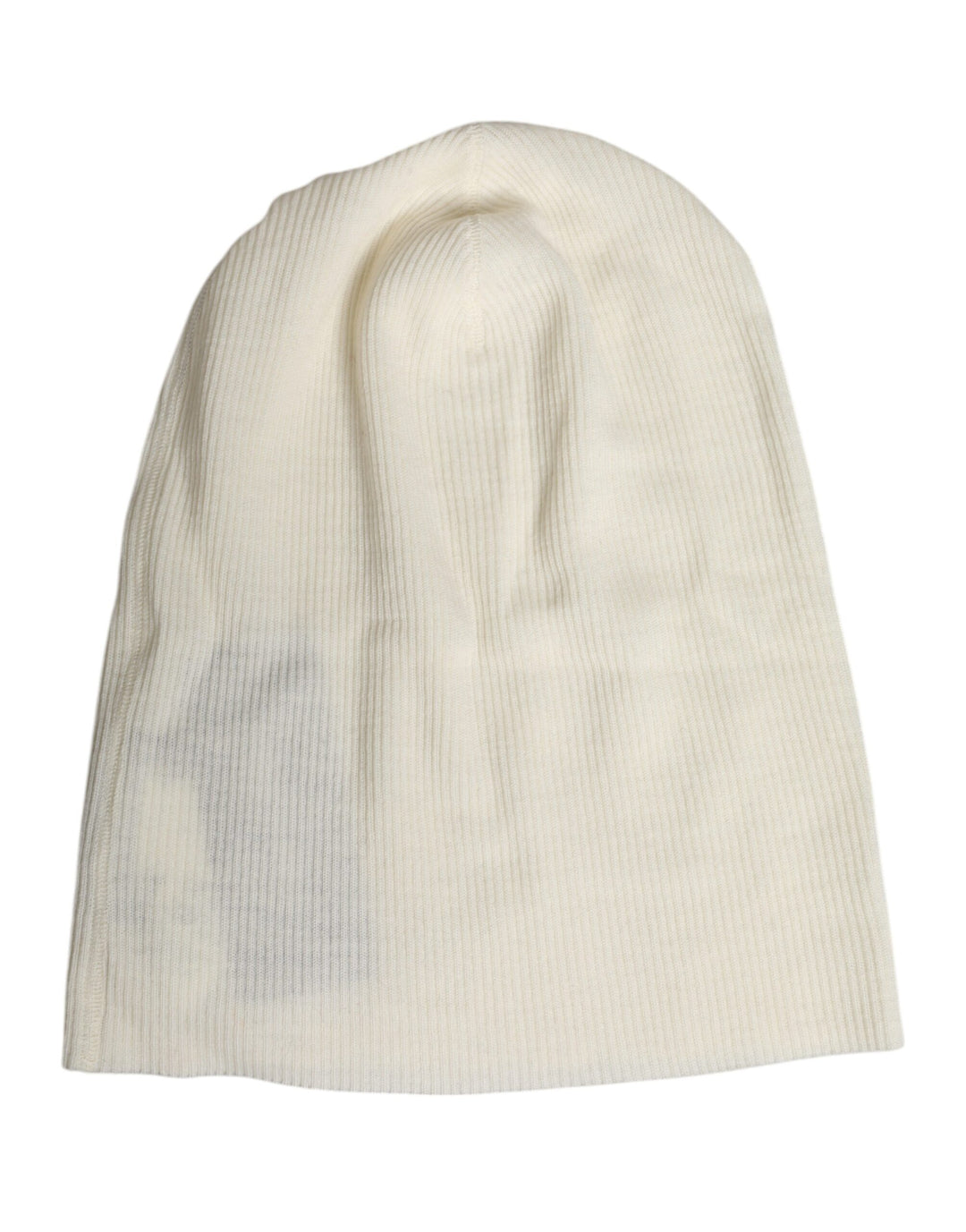 Bonnet tricoté en laine mélangée beige Dolce &amp;amp; Gabbana