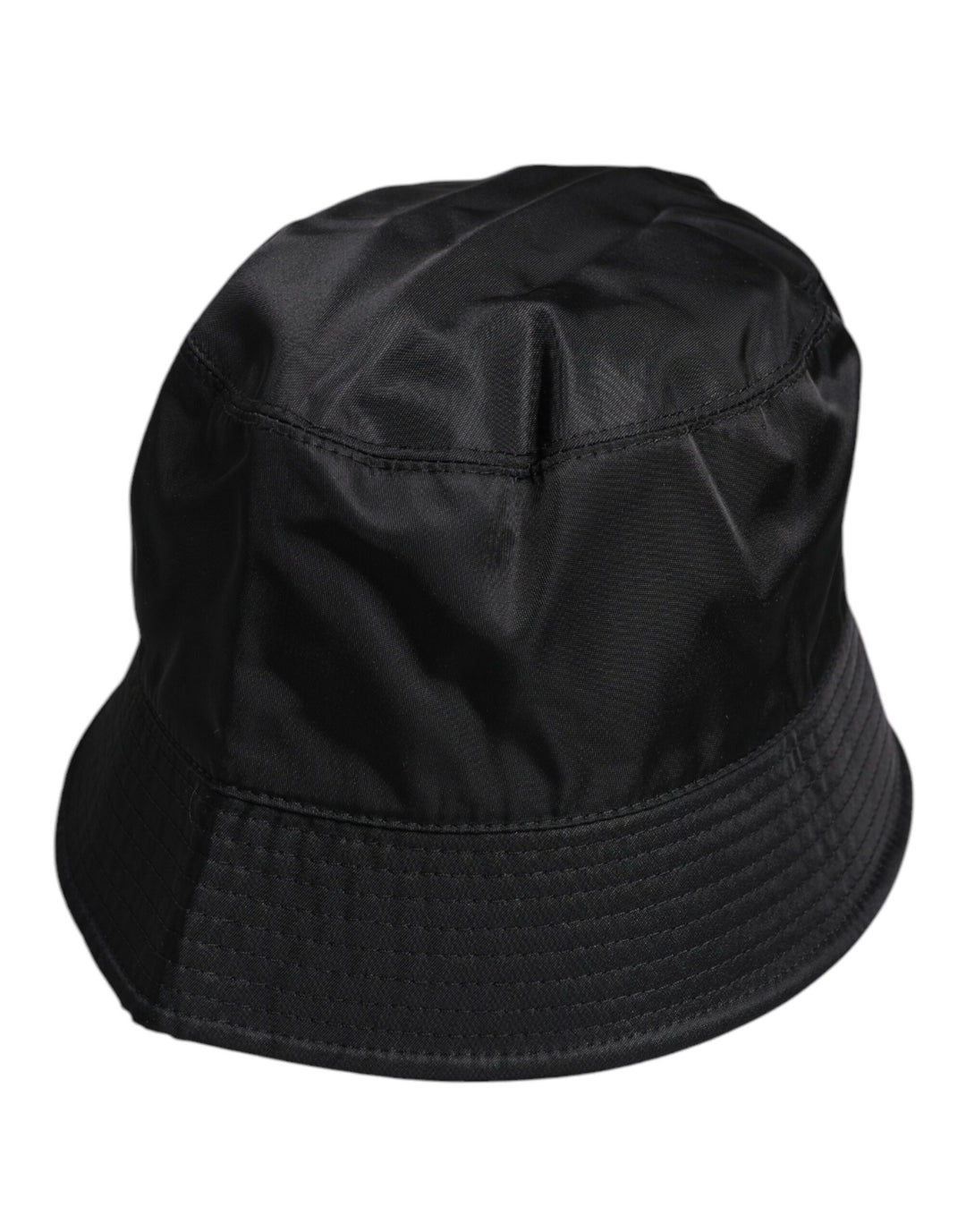 Dolce &amp; Gabbana Black Cotton Wide Brim Bucket Hat