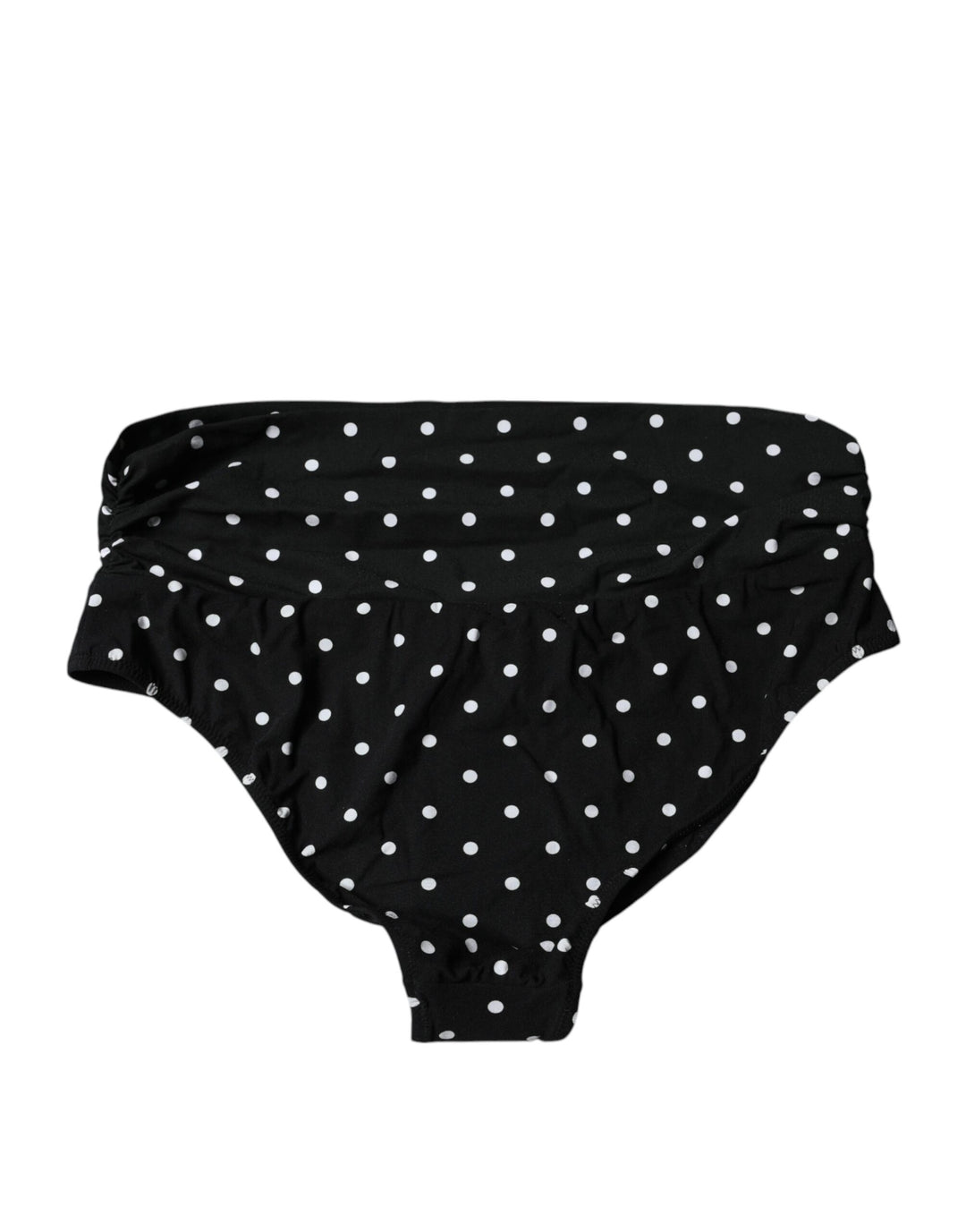 Dolce &amp; Gabbana Black Polka Dot Swimsuit Bikini Bottom Swimwear
