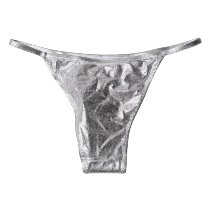 Dolce &amp; Gabbana Silver Polyester Beachwear Bikini Bottom Swimwear