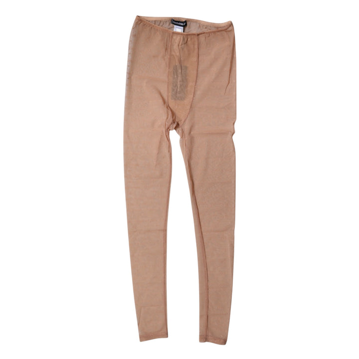 Dolce &amp; Gabbana Nude Beige Logo Lace Lingerie Pants Underwear