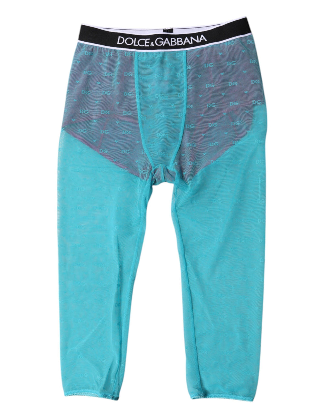 Dolce &amp; Gabbana Blue Fuchsia Logo Lingerie Cropped Underwear
