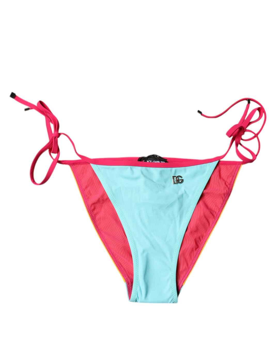 Dolce &amp; Gabbana Multicolor Logo Swimsuit Bikini Bottom Swimwear
