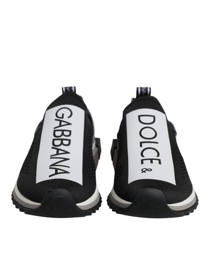 Zapatillas deportivas blancas y negras sin cordones Sorrento de Dolce &amp; Gabbana