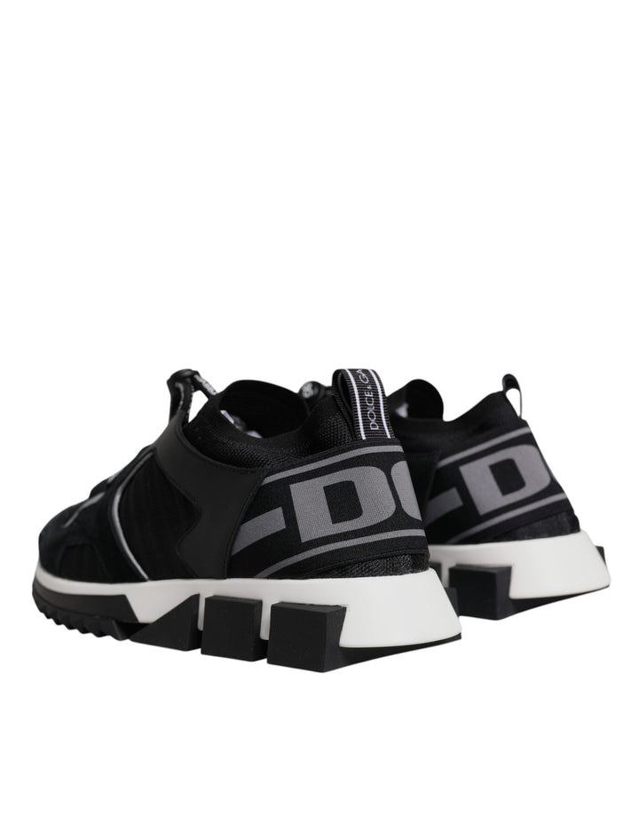 Dolce &amp; Gabbana Black Mesh Sorrento Trekking Sneakers Shoes