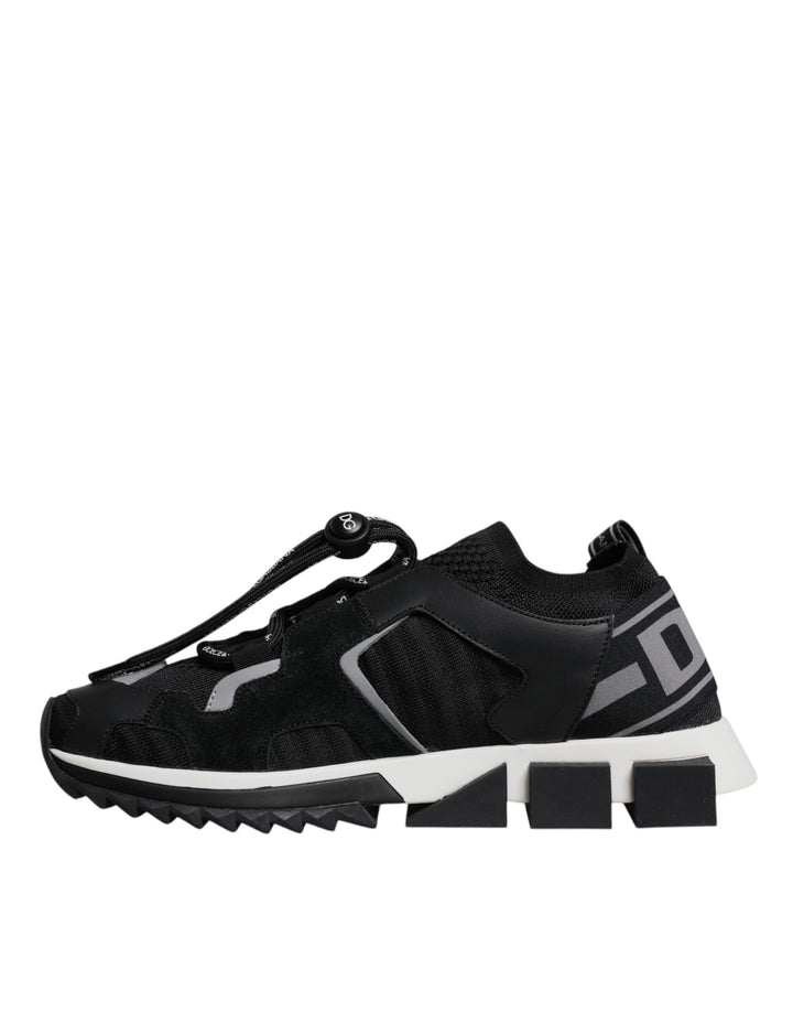 Dolce &amp; Gabbana Black Mesh Sorrento Trekking Sneakers Shoes