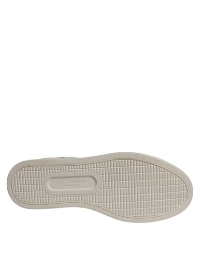 Zapatillas bajas de piel de ante blanca de Dolce &amp; Gabbana