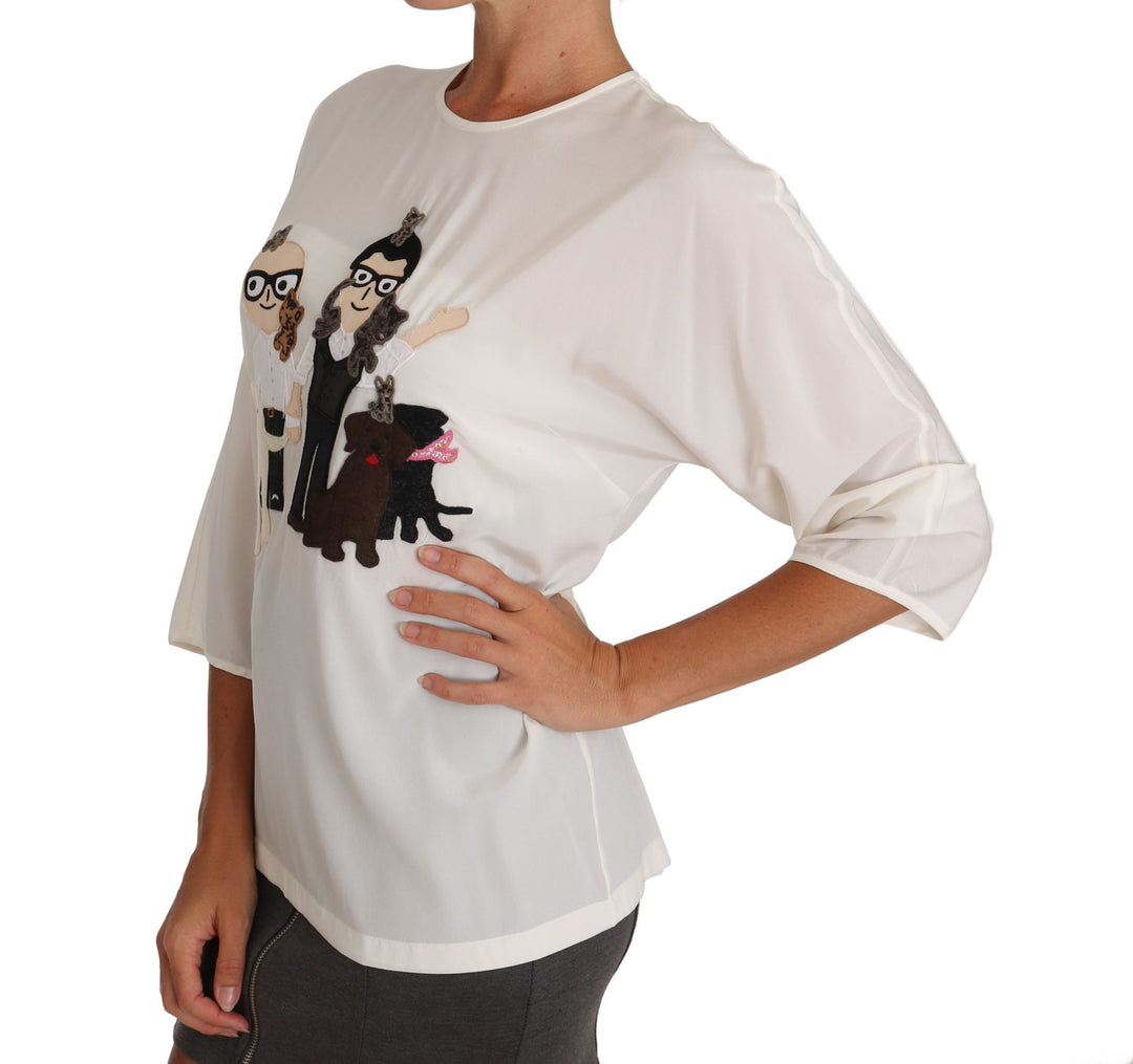 Dolce &amp; Gabbana White Silk 