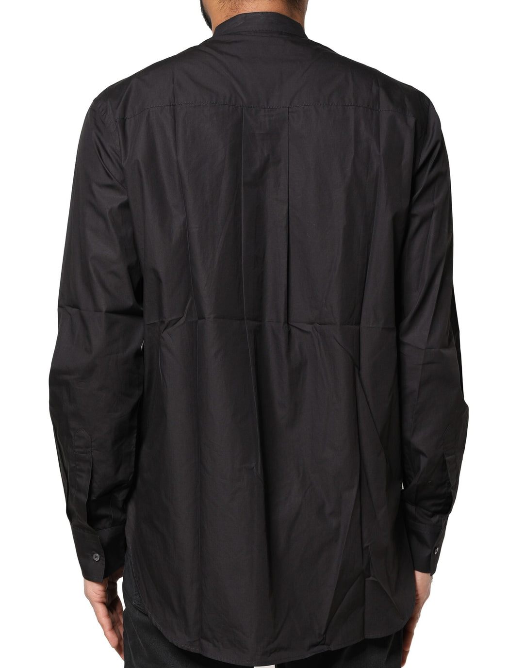 Dolce &amp; Gabbana Black Cotton Button Down Men Casual Shirt