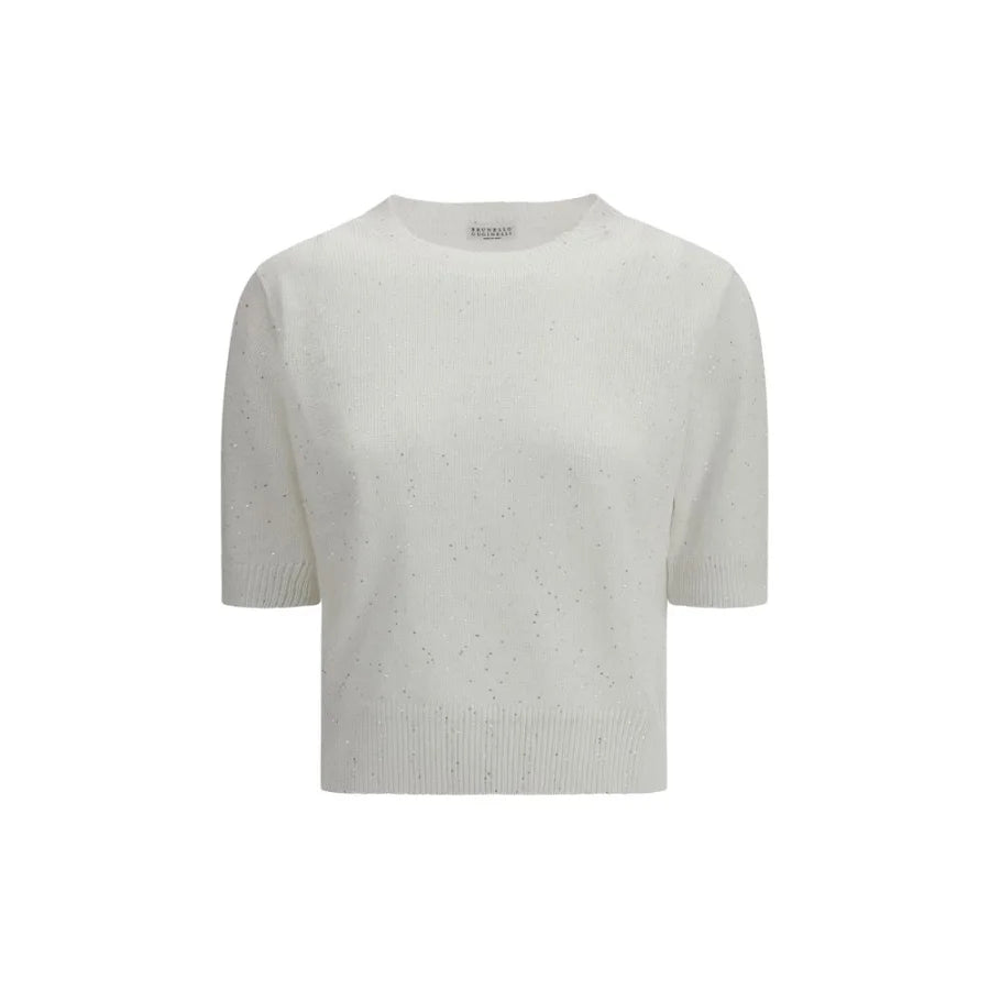 Brunello Cucinelli White Cotton Sweatshirt