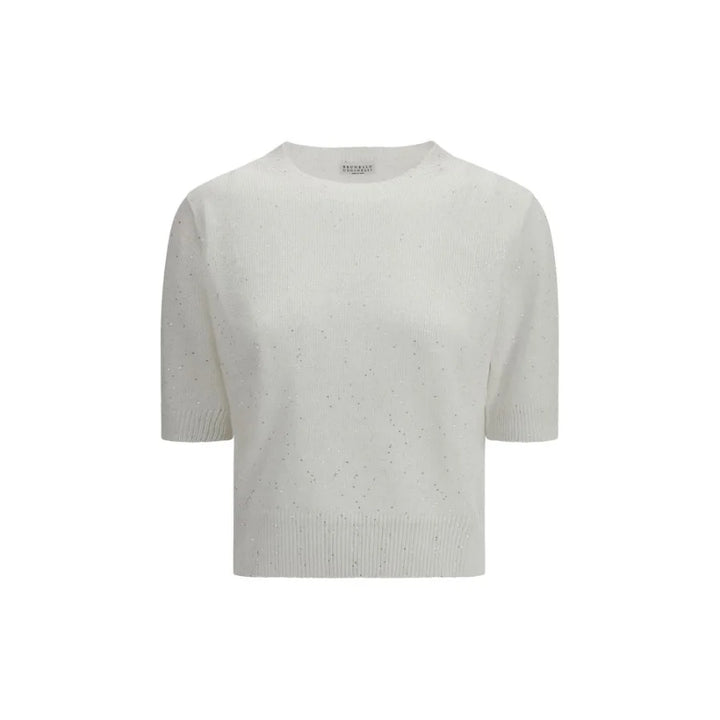 Brunello Cucinelli White Cotton Sweatshirt
