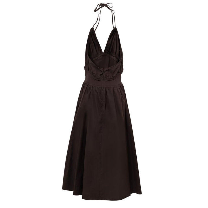 Bottega Veneta Brown Cotton Long Dress