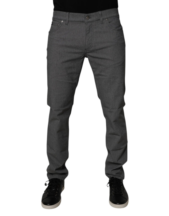 Dolce &amp; Gabbana Gray Cotton Stretch Skinny Denim Jeans